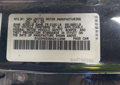 2010 Pontiac Vibe from USA, damaged, VIN 5Y2SP6E08AZ411398